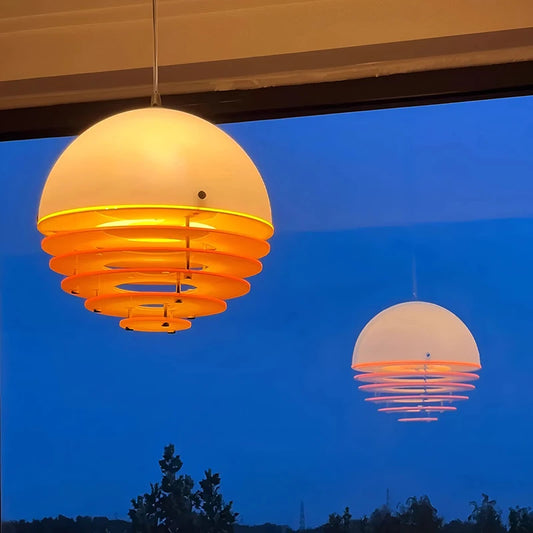 Orange Glass Pendant Light