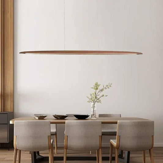 Minimalist wooden pendant light