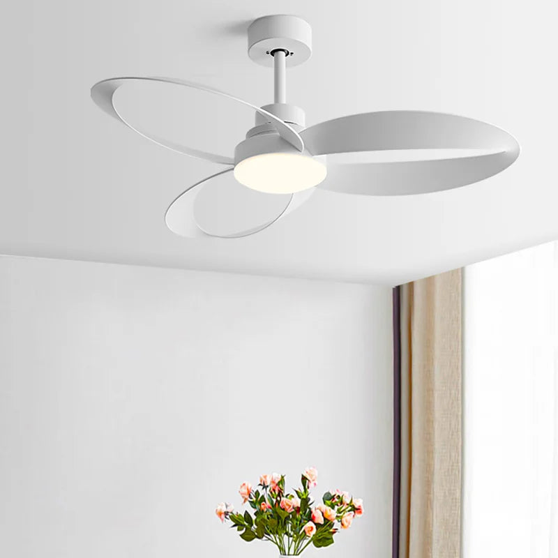 Modern LED Ceiling Fan with Wooden Blades