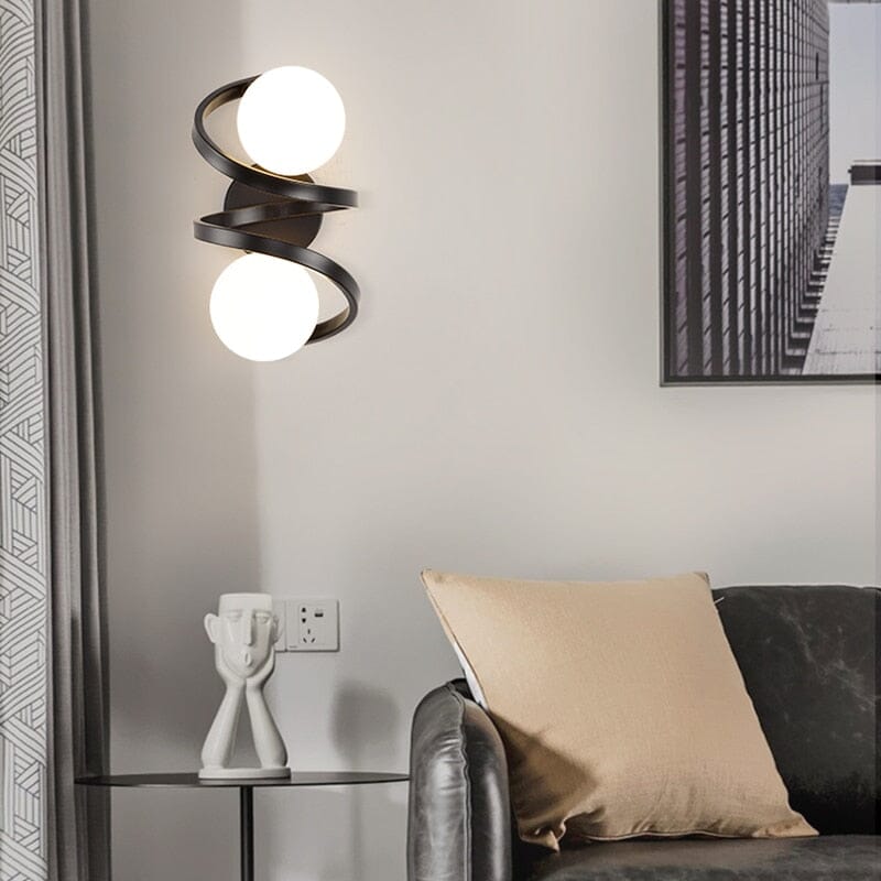 Black & Copper LED Wall Light