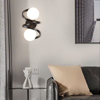 Black & Copper LED Wall Light