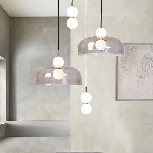 Scandinavian glass pendant lamp