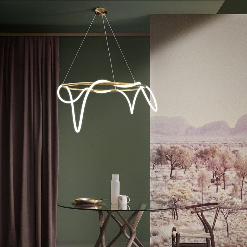 Shiny Gold Ceiling Chandelier