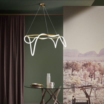 Shiny Gold Ceiling Chandelier