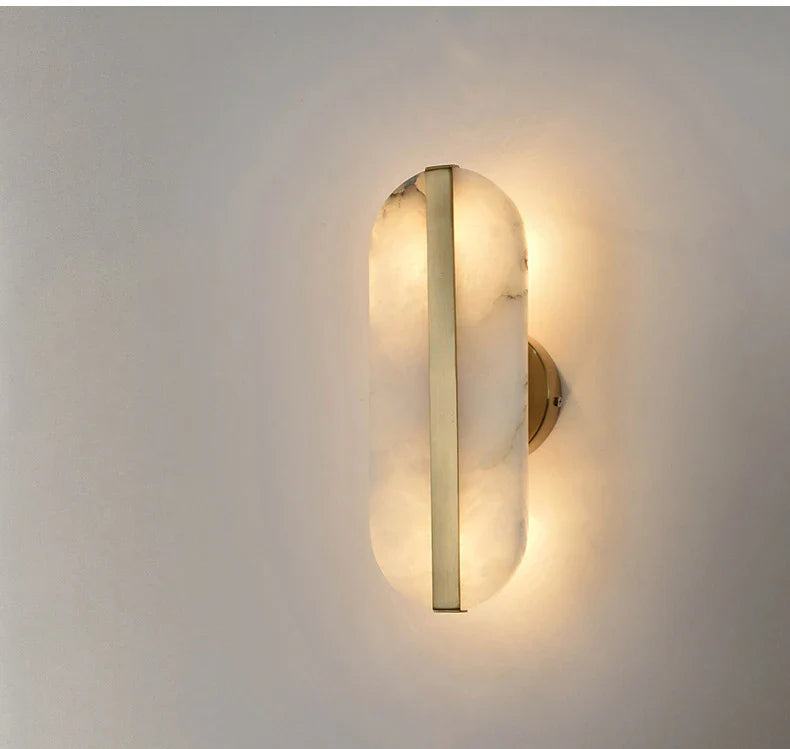 Sculpted Stone Glow Wall Light
