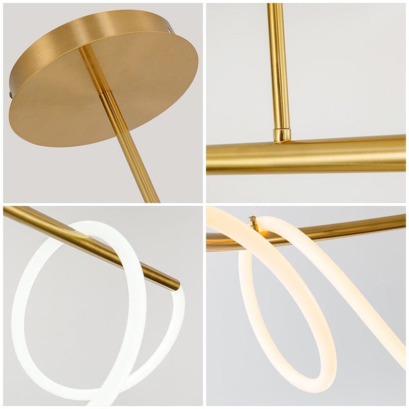 Shiny Gold Ceiling Chandelier