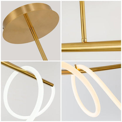 Shiny Gold Ceiling Chandelier