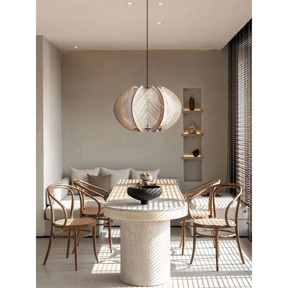 Woven Rattan Dome Ceiling Light