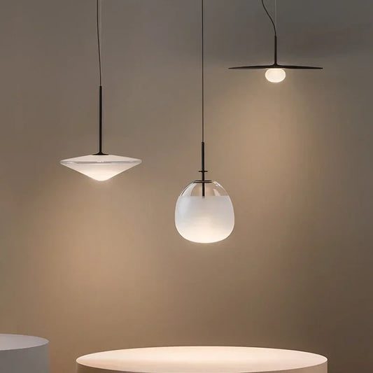 Danish Glass Chandelier