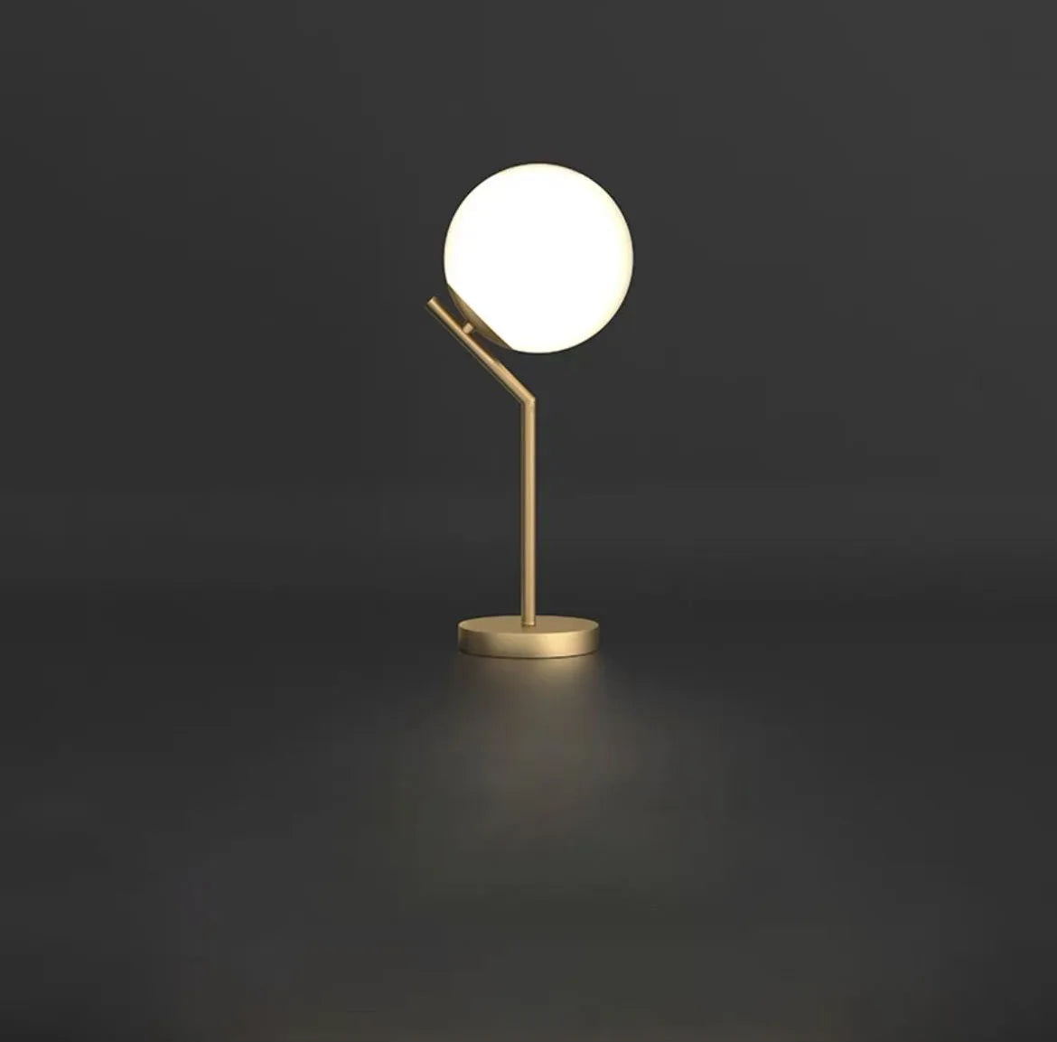 Gold Glass Globe Table Lamp
