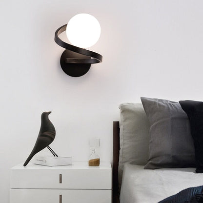 Black & Copper LED Wall Light
