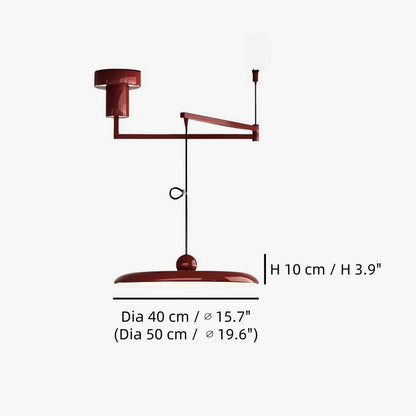 Modern pendant light with swiveling arm