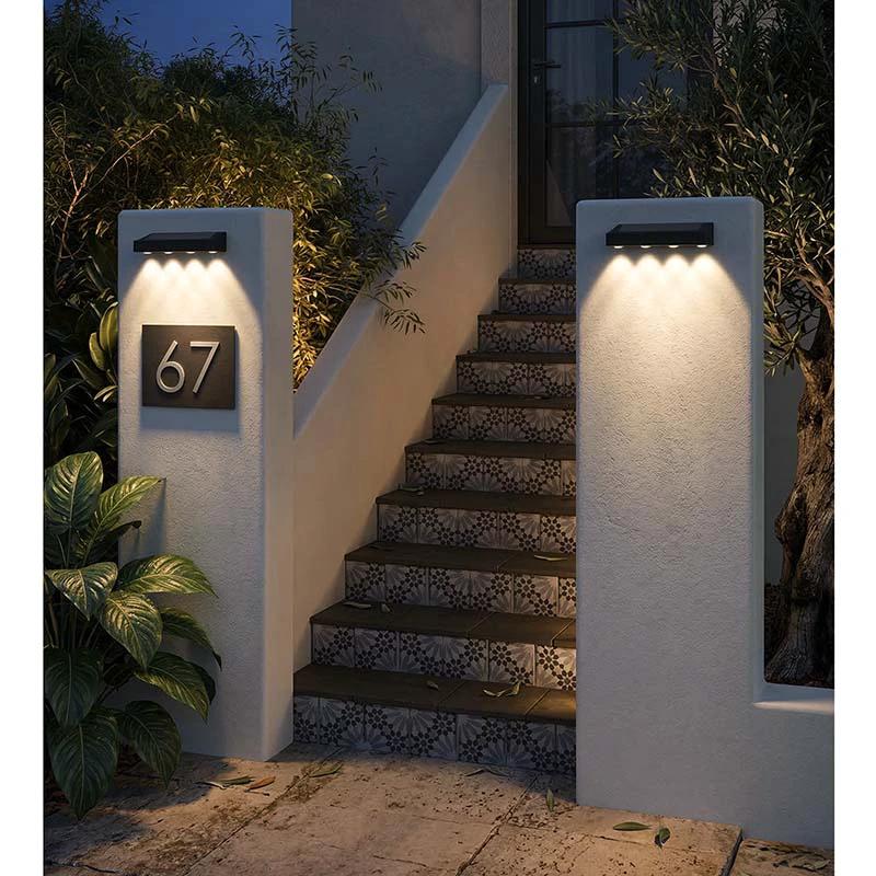 Wireless Outdoor Wall Lamp / Solar LED Sign Light