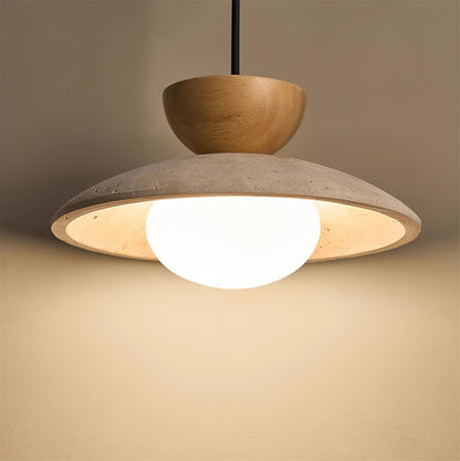 Modern Travertine Glass Pendant Light