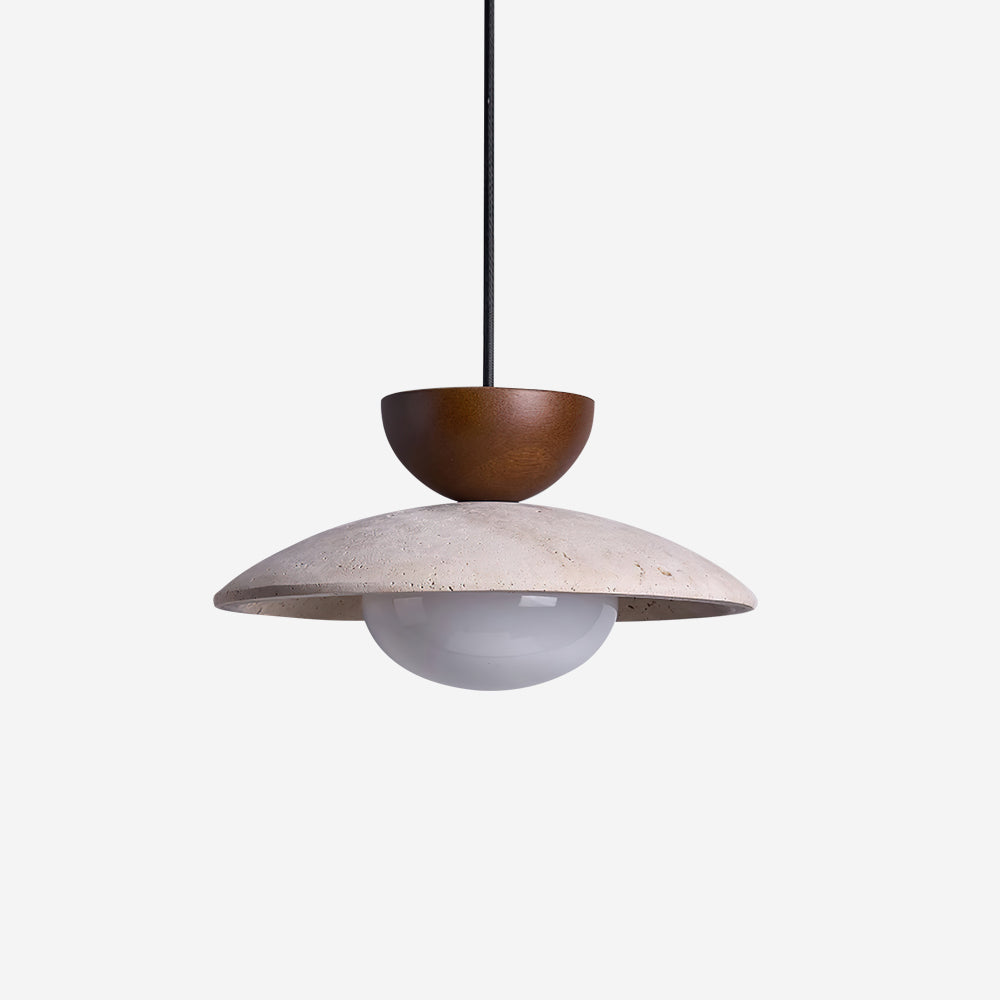 Modern Travertine Glass Pendant Light