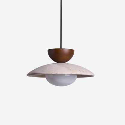 Modern Travertine Glass Pendant Light