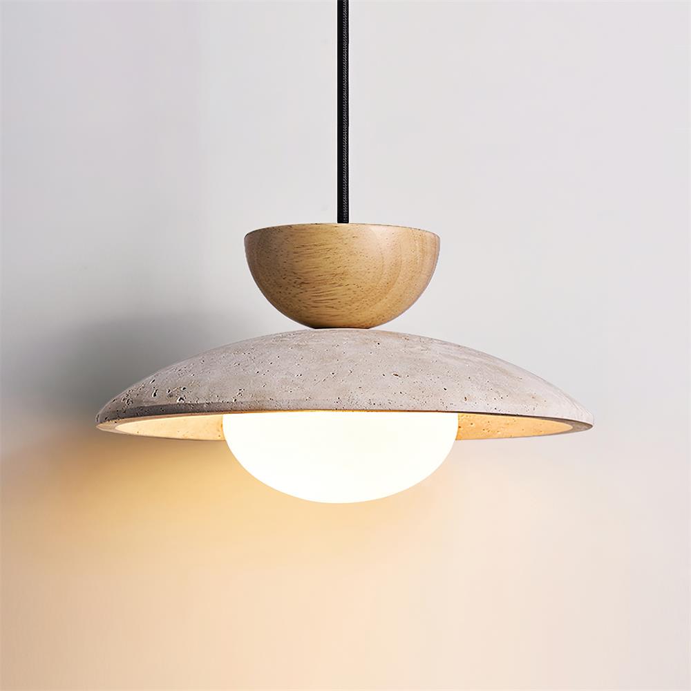 Modern Travertine Glass Pendant Light