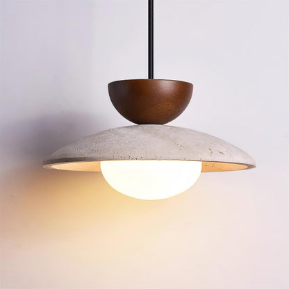 Modern Travertine Glass Pendant Light