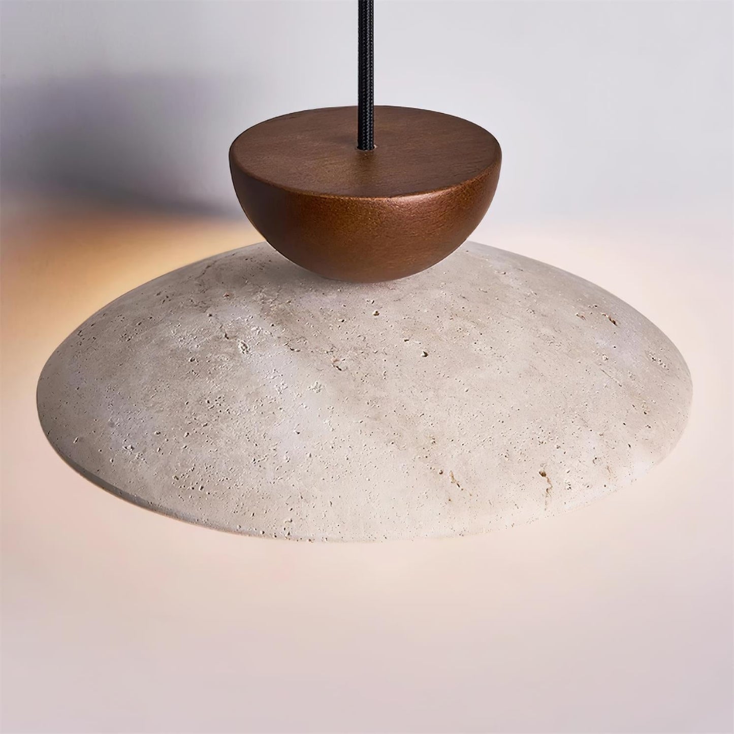 Modern Travertine Glass Pendant Light