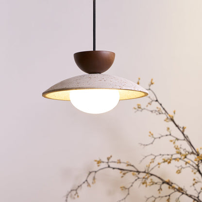 Modern Travertine Glass Pendant Light