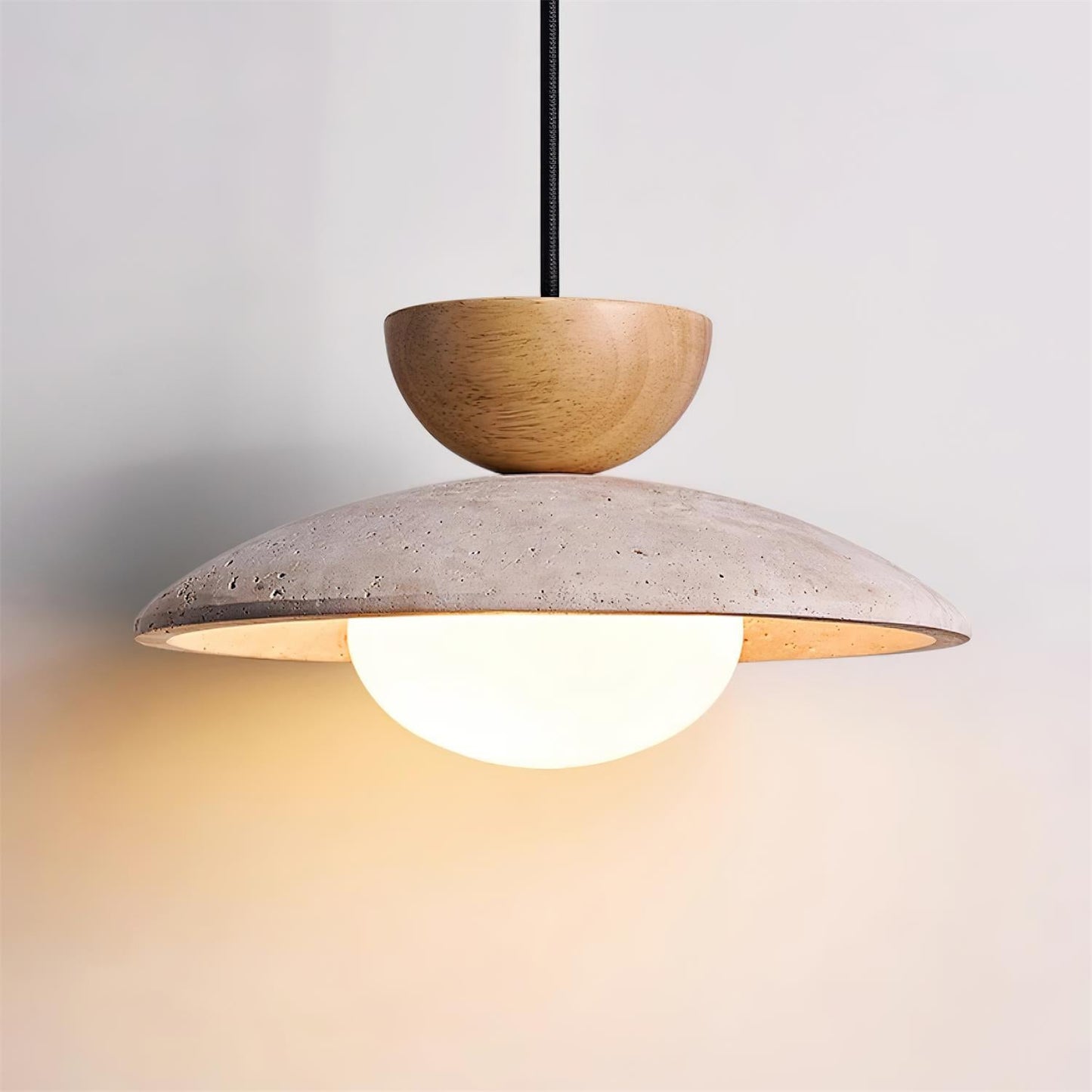 Modern Travertine Glass Pendant Light