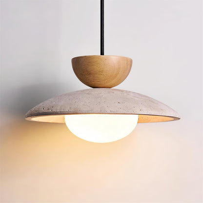 Modern Travertine Glass Pendant Light