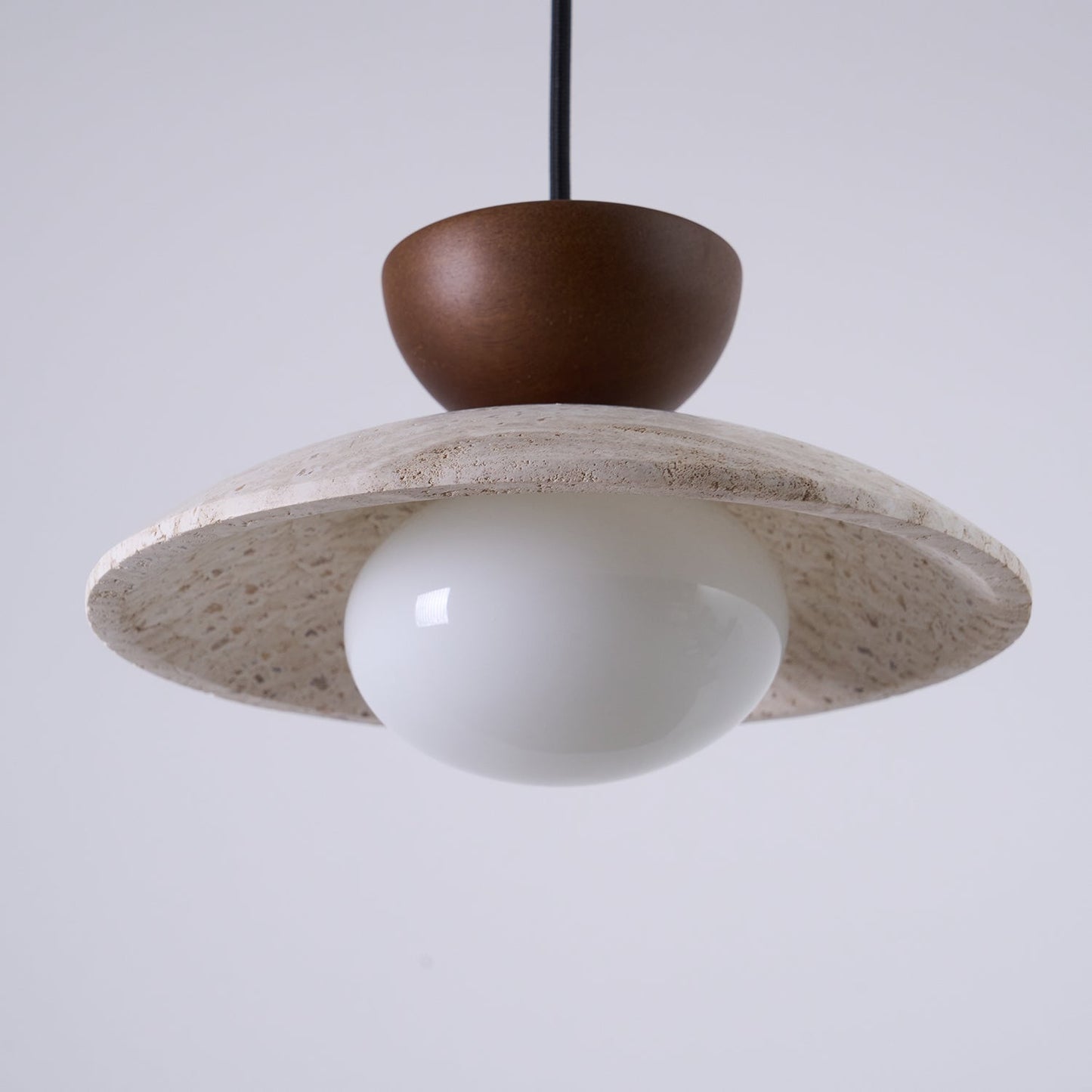 Modern Travertine Glass Pendant Light