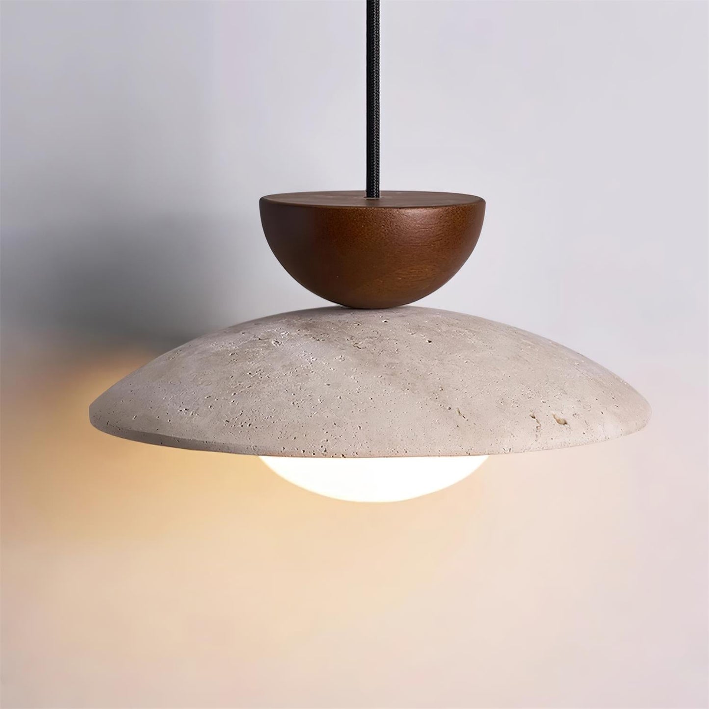 Modern Travertine Glass Pendant Light
