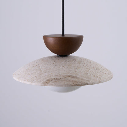 Modern Travertine Glass Pendant Light
