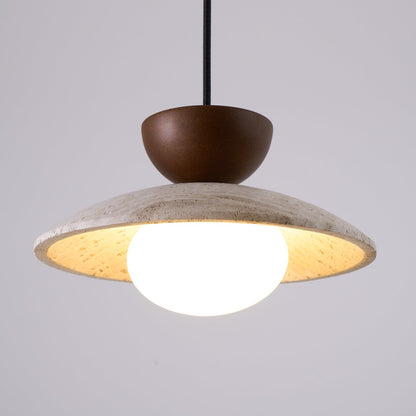 Modern Travertine Glass Pendant Light