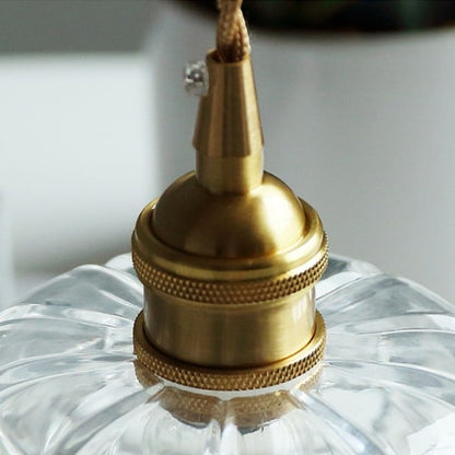 Retro Flower Glass Pendant Light