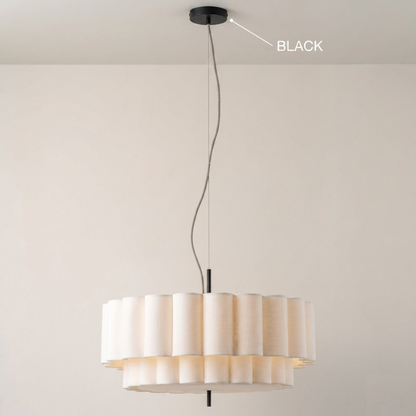 Large Scalloped Pendant Light