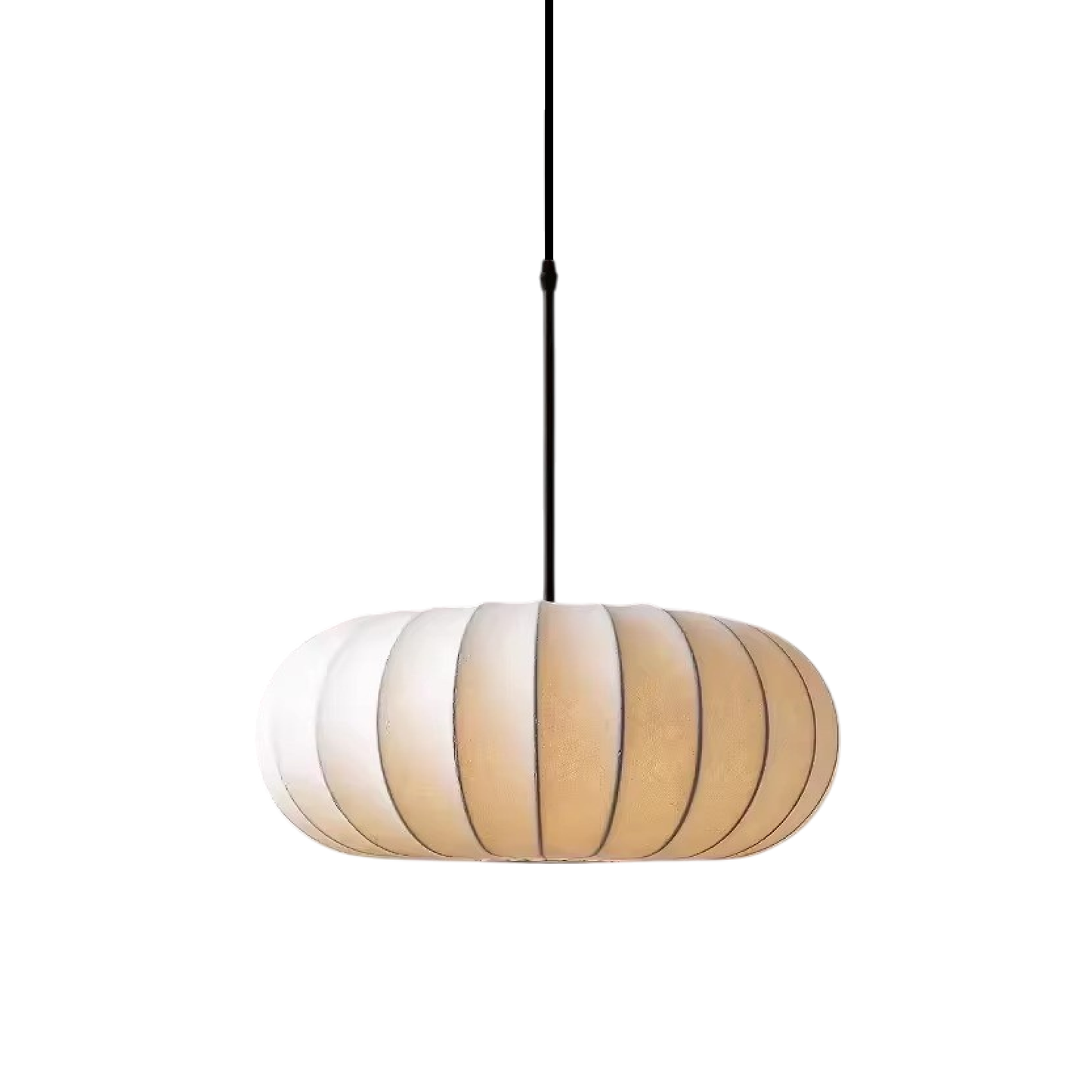 Elegant silk pendant lamps