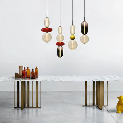 Nordic colourful glass pendant light
