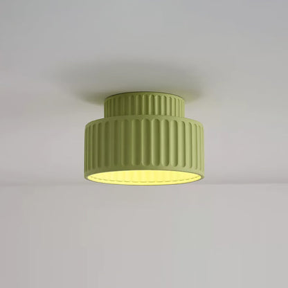 Vintage Fabric Drum Ceiling Lamp