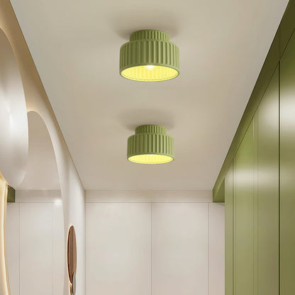 Vintage Fabric Drum Ceiling Lamp