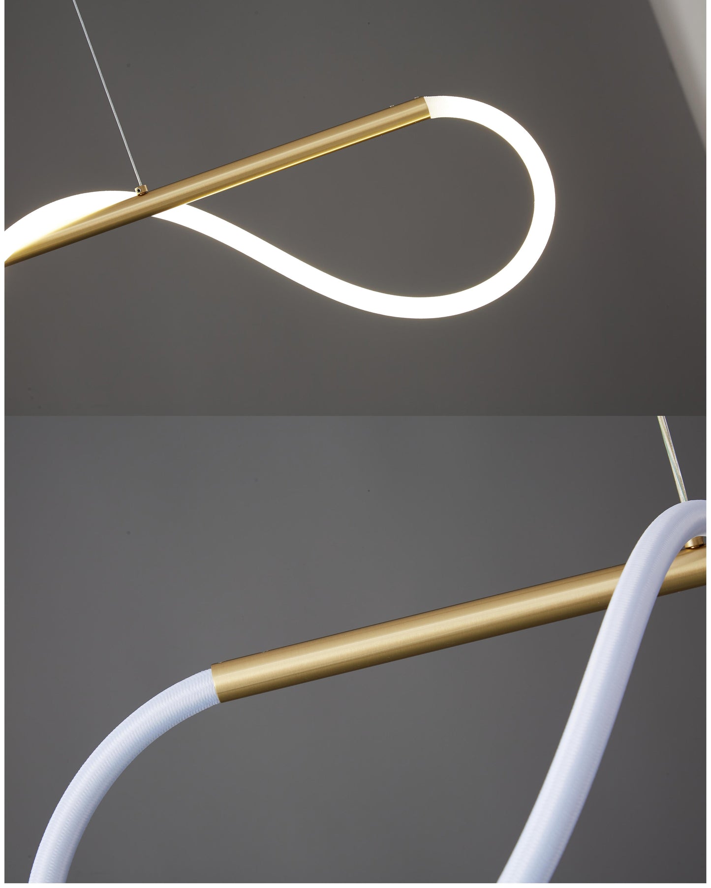 Modern LED pendant light with rope pattern