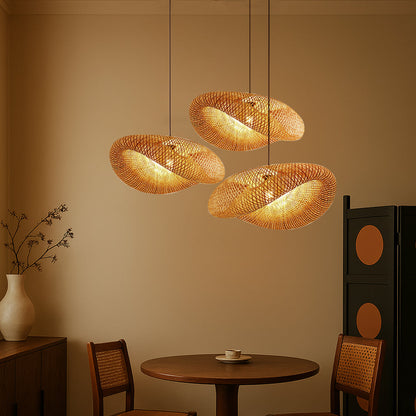 Natural bamboo pendant light design