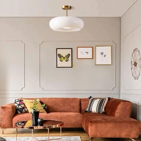 Bauhaus ceiling light made of glass