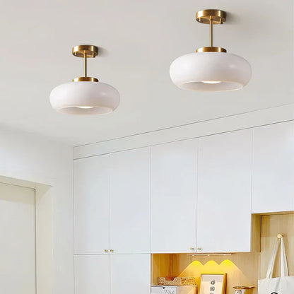 Bauhaus ceiling light made of glass