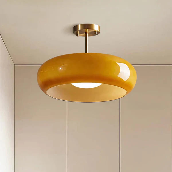 Bauhaus ceiling light made of glass