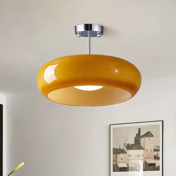 Bauhaus ceiling light made of glass