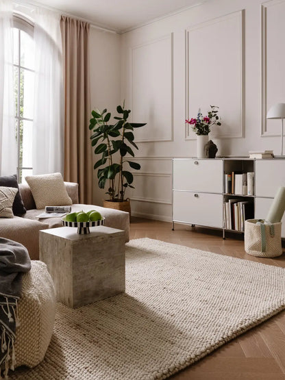 Handwoven wool rug Bubble