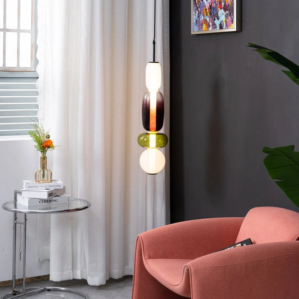 Nordic colourful glass pendant light