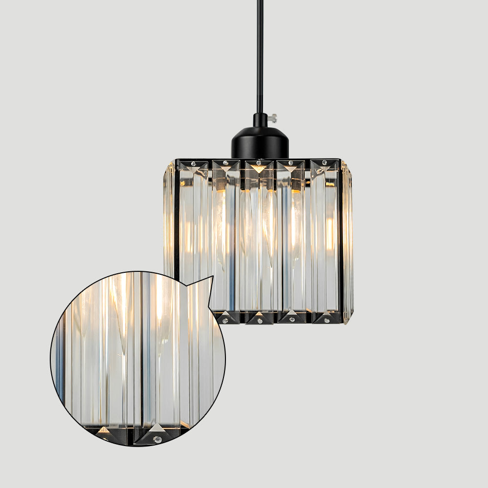 Black Multi-Head Glass Pendant