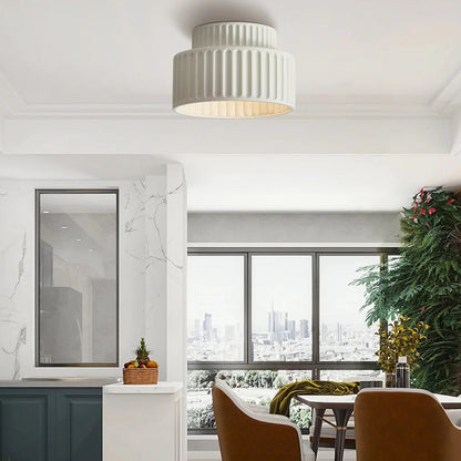 Vintage Fabric Drum Ceiling Lamp