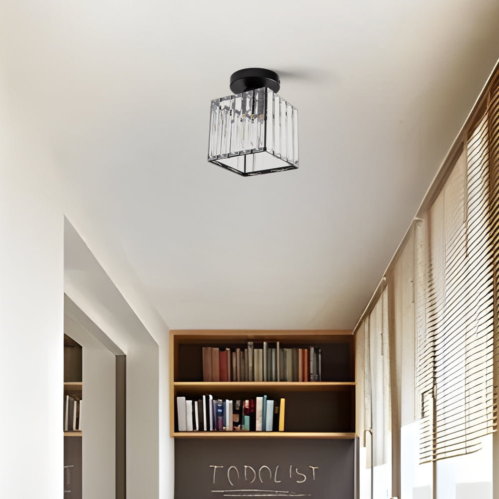 Compact Crystal Ceiling Light
