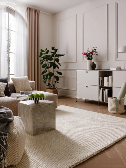 Handwoven wool rug Bubble