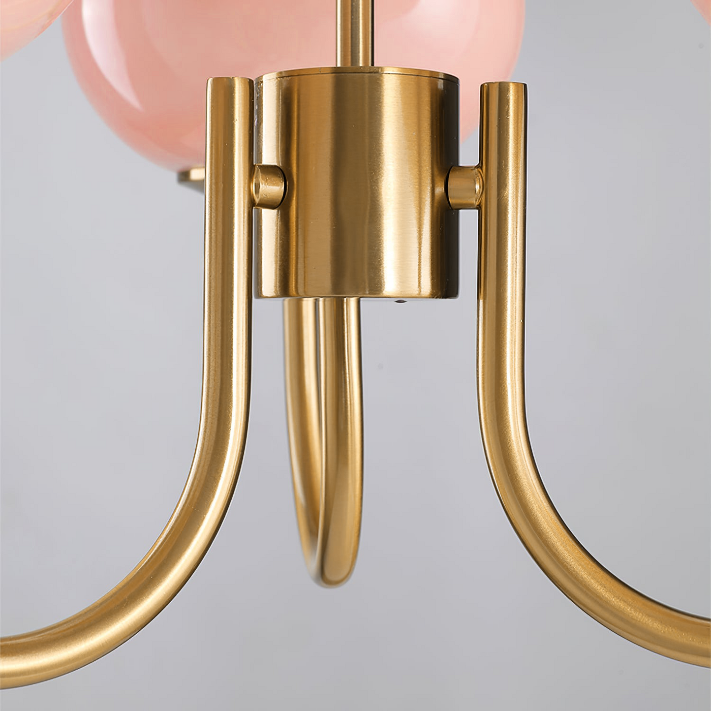 Pink Bubble Glass Chandelier