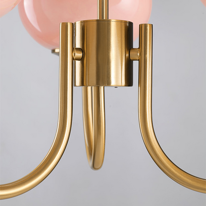 Pink Bubble Glass Chandelier